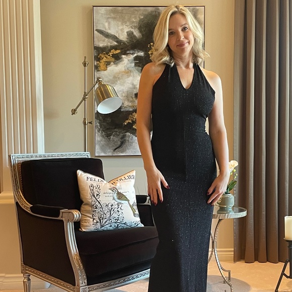 Long, Sparkly, Black Dress - Picture 1 of 9